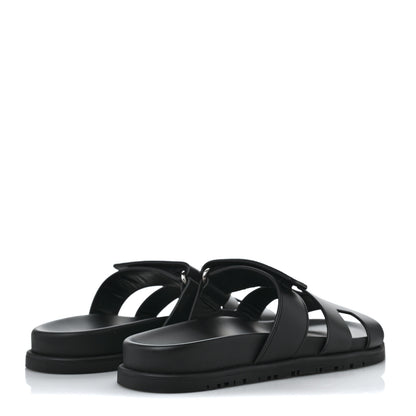 Hermes Calfskin Womens Chypre Sandals 36 Black 4 of 7