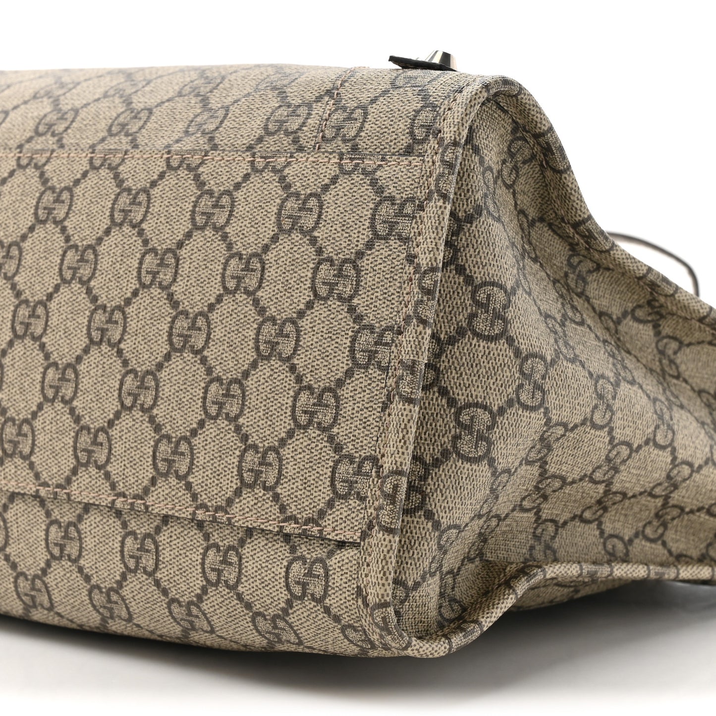 X GUCCI GG Supreme Monogram Neo Classic Silver Hardware City Beige Ebony