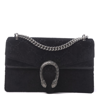 Gucci Velvet GG Monogram Small Dionysus Shoulder Bag Black 1 of 11