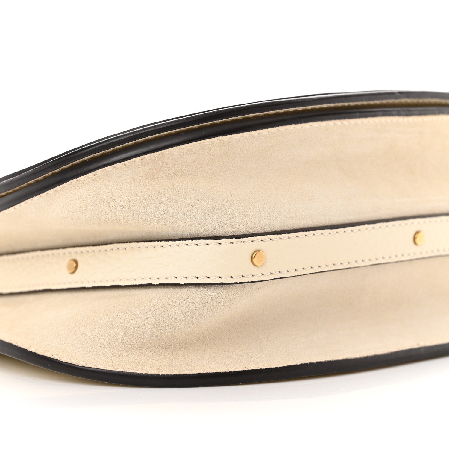 Chloe Calfskin Suede Medium Nile Bracelet Bag Off White 9 of 13