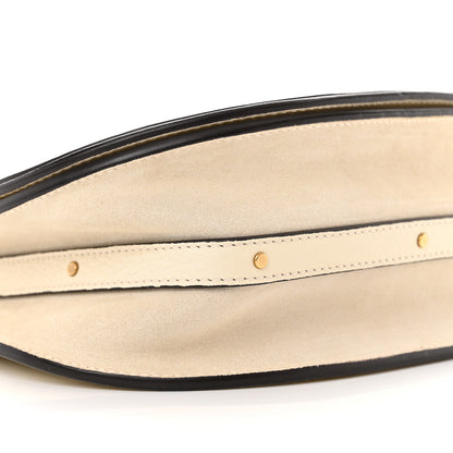 Chloe Calfskin Suede Medium Nile Bracelet Bag Off White 9 of 13