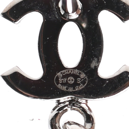 Chanel Crystal Strass Cross CC Earrings Silver 4 of 4