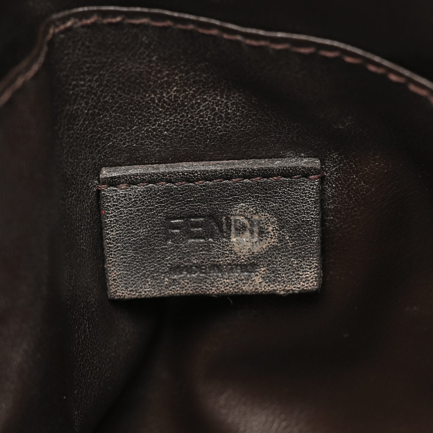 X SARAH COLEMAN Fabric Jacquard Vitello King FF Vertigo Medium Trapezoid Beauty Pouch Tobacco Moro Black