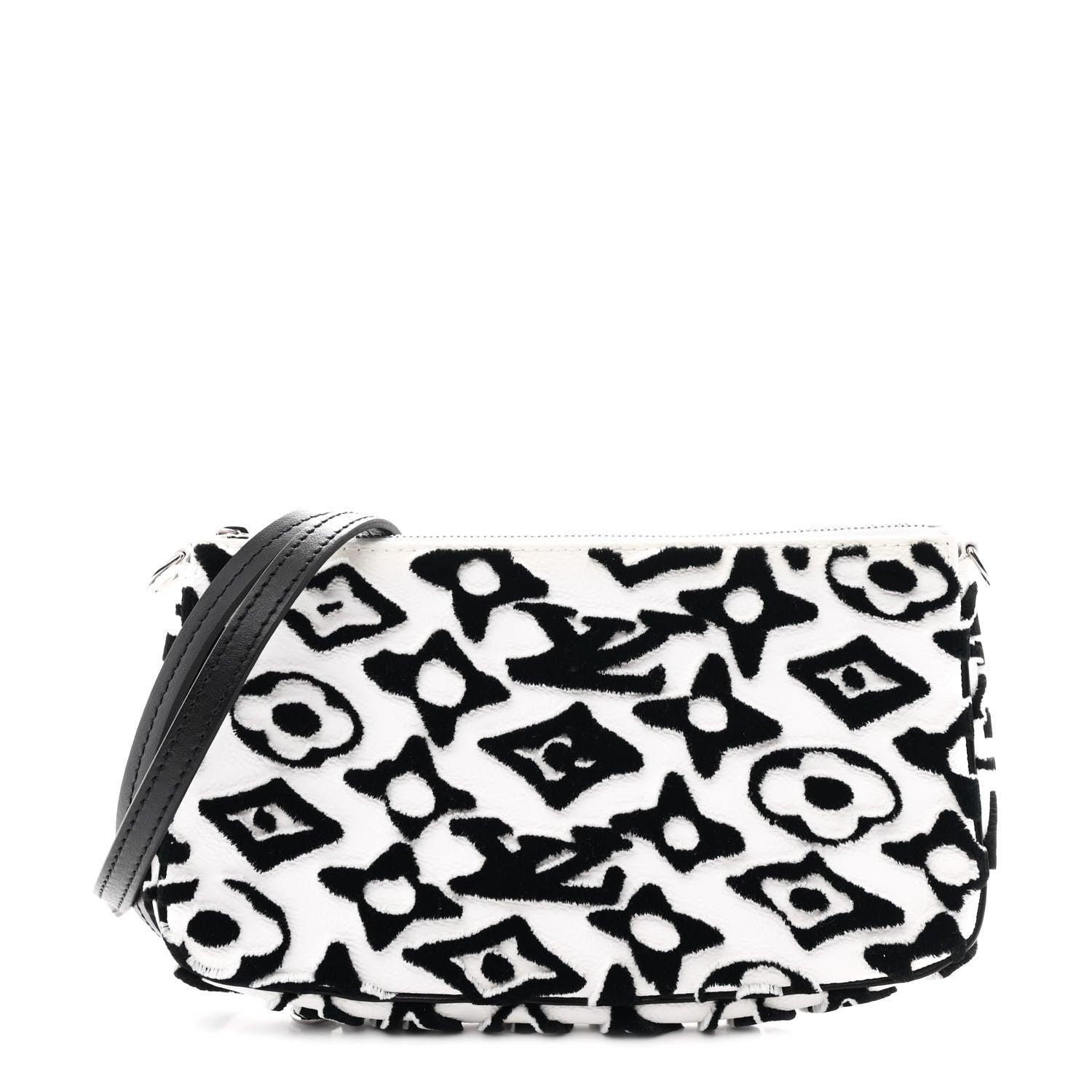 Louis Vuitton X UF Tufted Monogram Pochette Accessories White Black 1 of 11