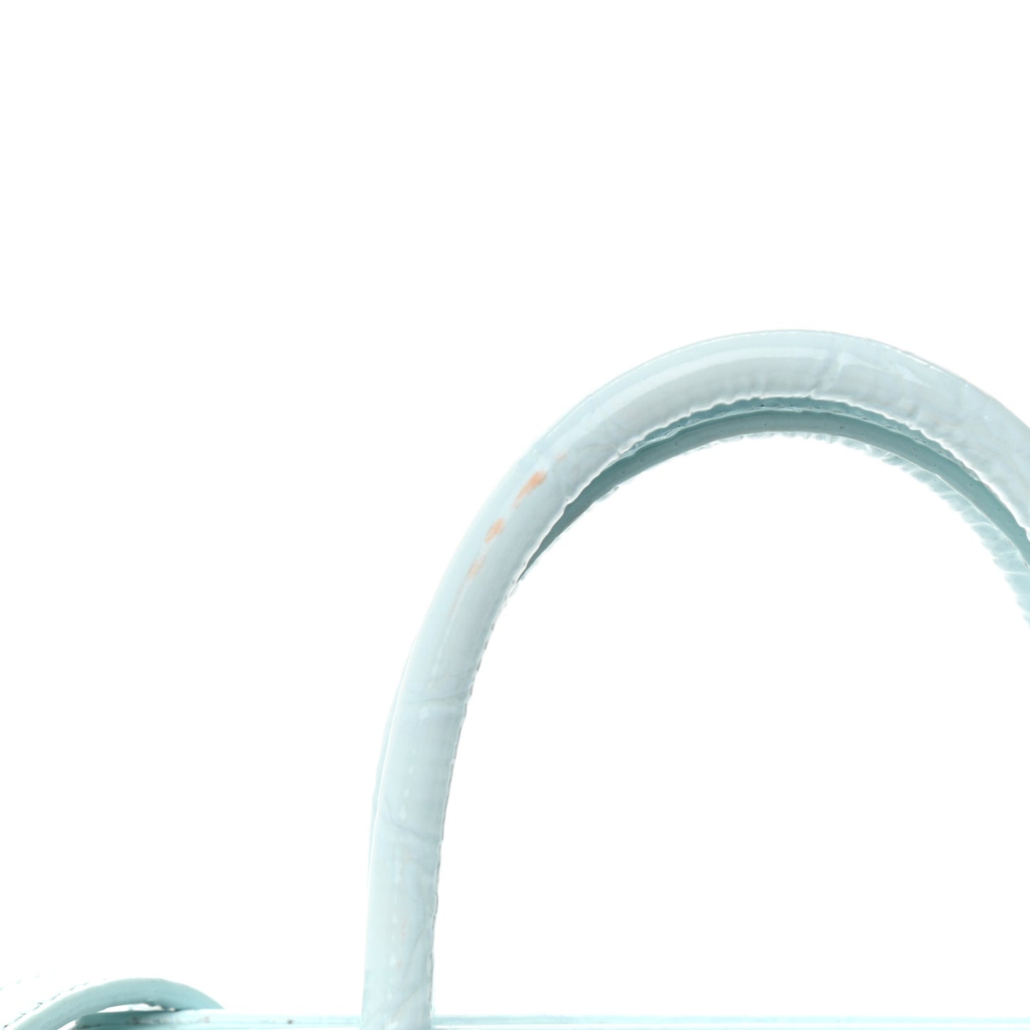 Calfskin Crocodile Embossed Mini Antigona Lock Sky Blue