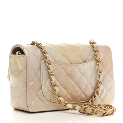 Chanel Metallic Goatskin Quilted Mini Rectangular Flap Gold 3 of 9