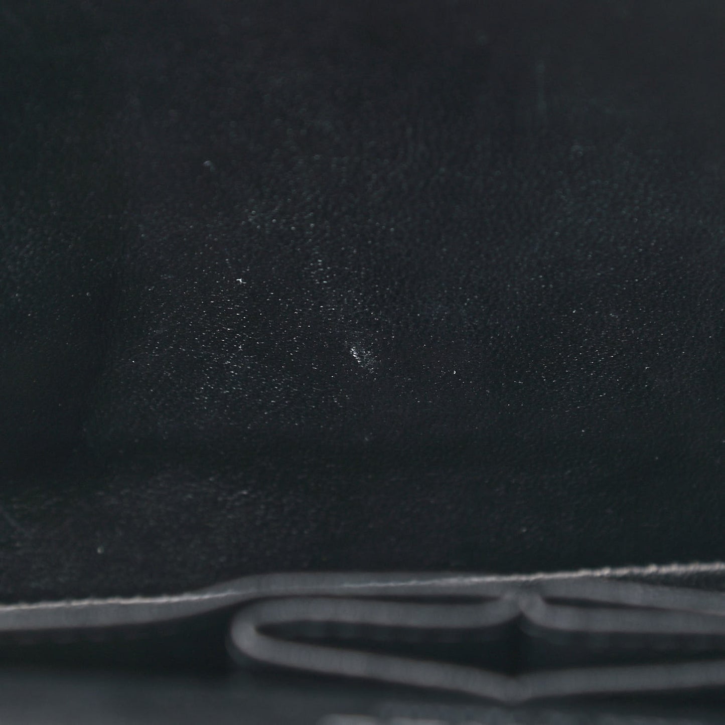 Patent Quilted Medium Double Flap Black