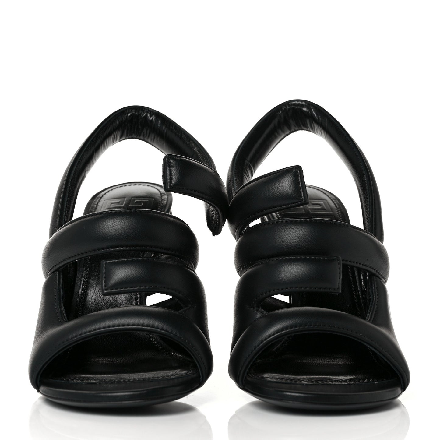 Lambskin 4G Logo Horn Sandals 36 Black