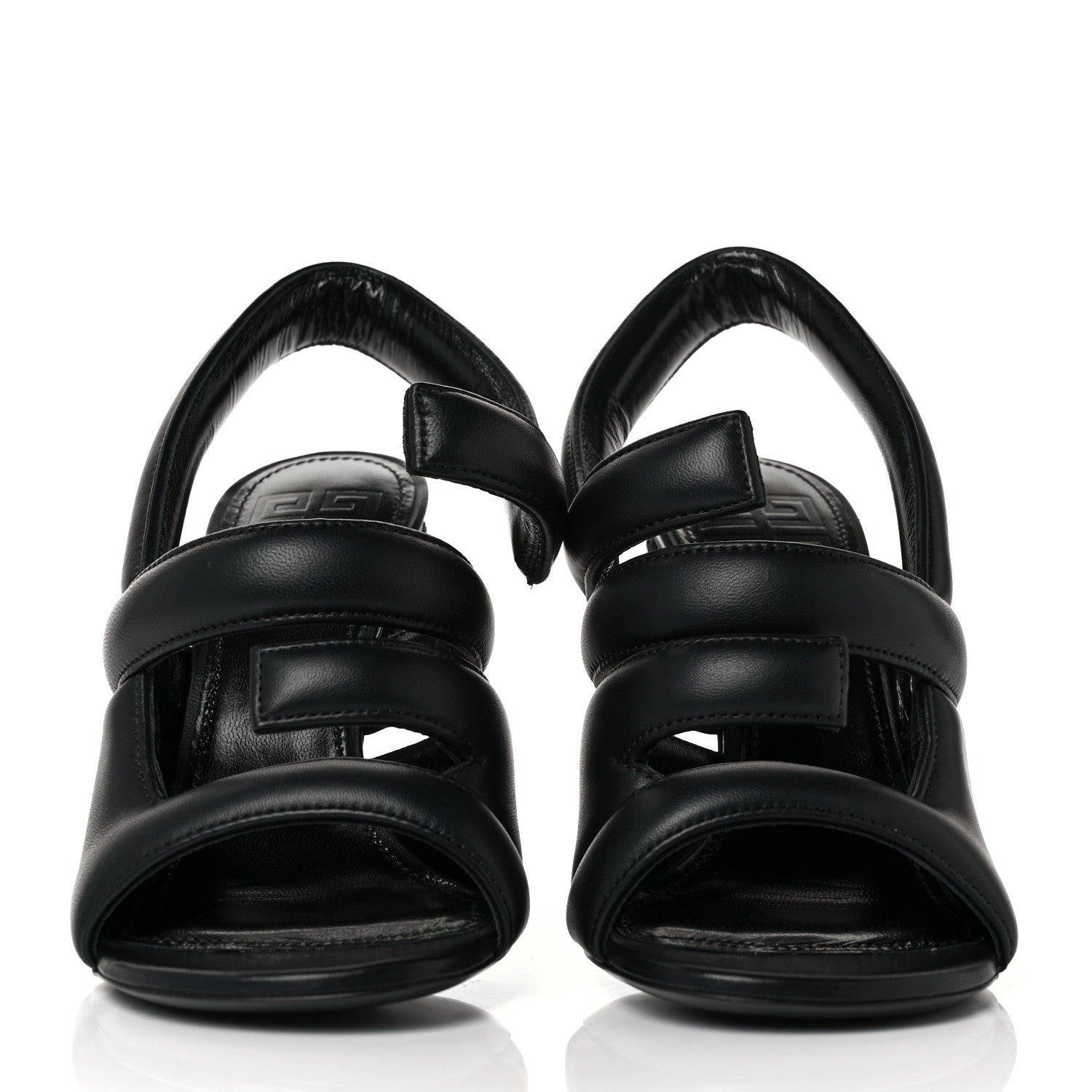 Givenchy Lambskin 4G Logo Horn Sandals 36 Black 4 of 20