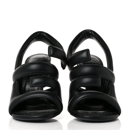 Givenchy Lambskin 4G Logo Horn Sandals 36 Black 4 of 20