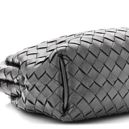 Bottega Veneta Nappa Intrecciato The Lauren 1980 Clutch Argento Ossidato 9 of 10