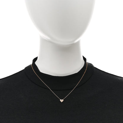 Tiffany 18K Rose Gold Diamond Heart Pendant Necklace 2 of 7