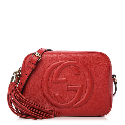 Gucci Pebbled Calfskin Small Soho Disco Bag Tabasco Red 1 of 11