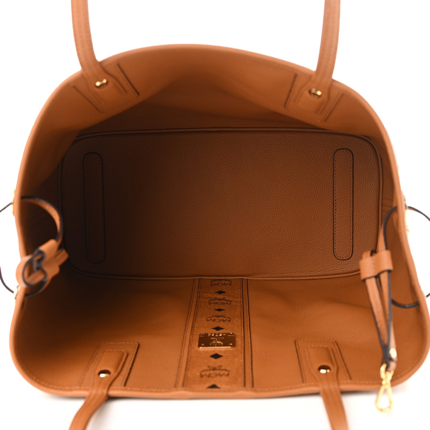 Calfskin Medium Liz Reversible Shopper Tote Cognac