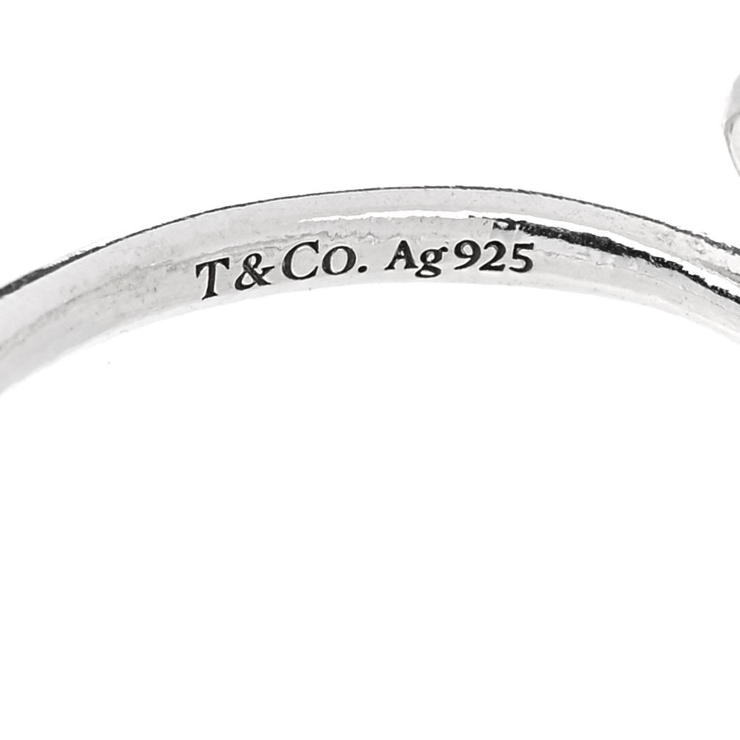 Tiffany Sterling Silver Paloma Picasso Graffiti Love Ring 52 6 4 of 5