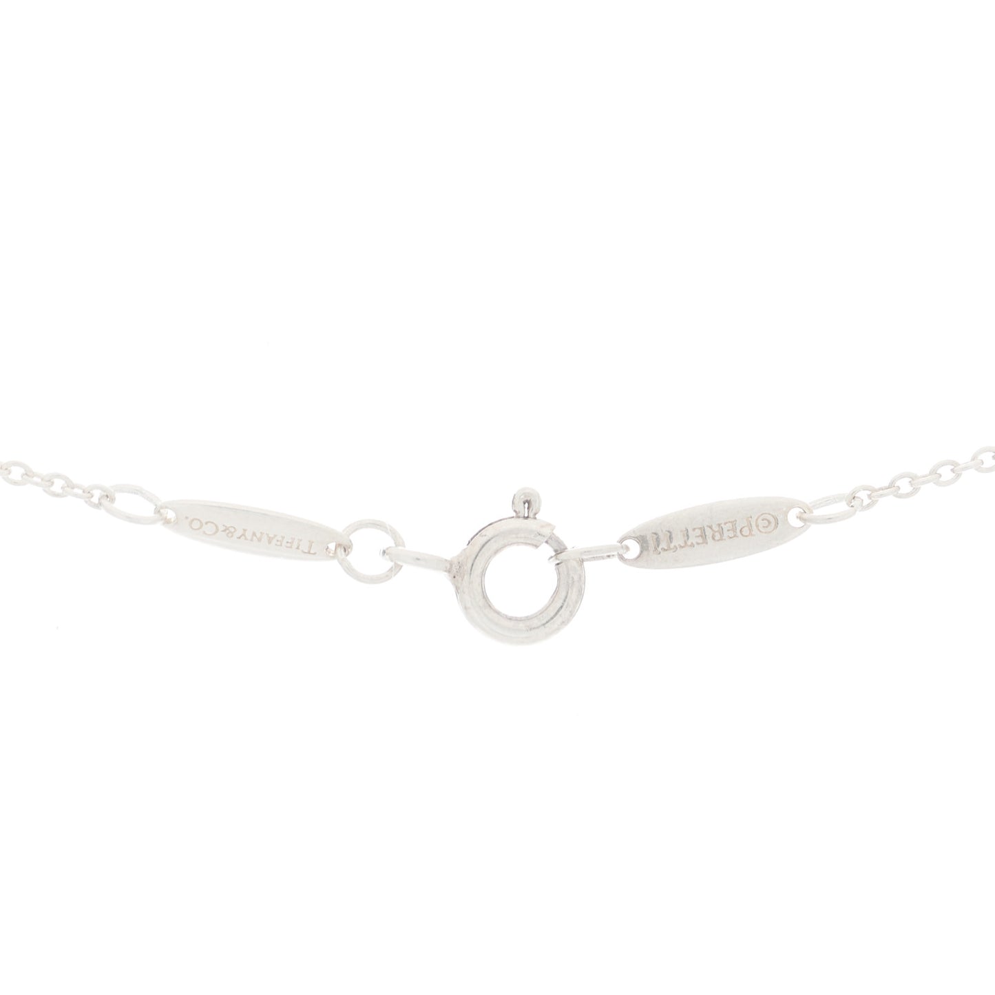 Sterling Silver Aquamarine .06ct Elsa Peretti Color by the Yard Pendant Necklace