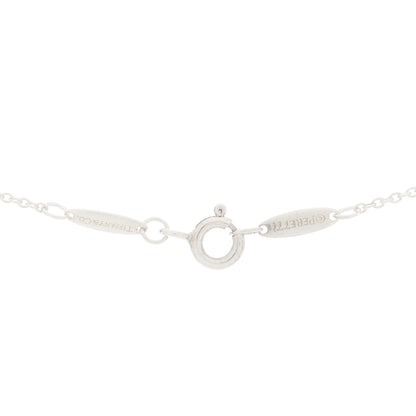 Tiffany Sterling Silver Aquamarine .06ct Elsa Peretti Color by the Yard Pendant Necklace 3 of 4