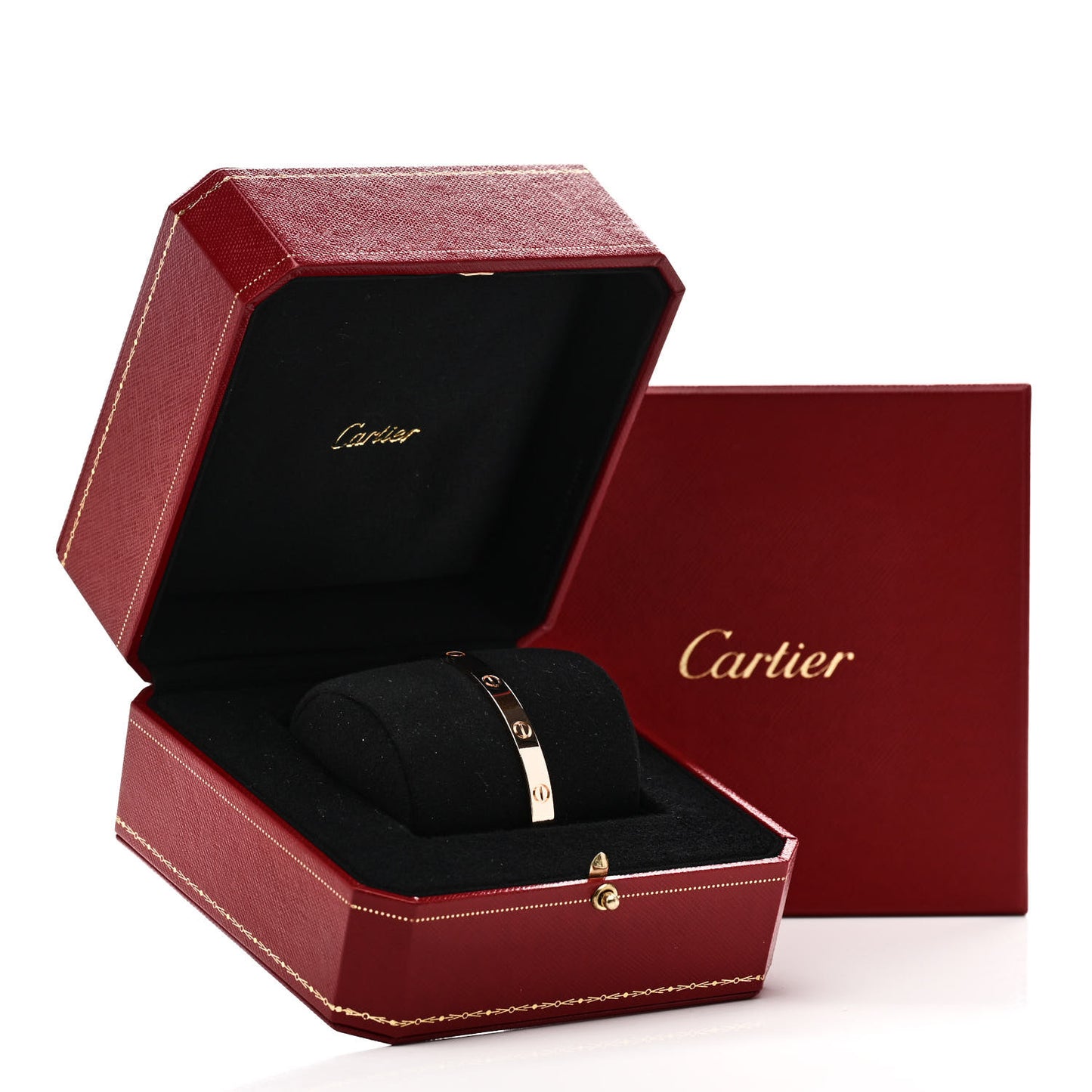 18K Pink Gold LOVE Cuff Bracelet 19