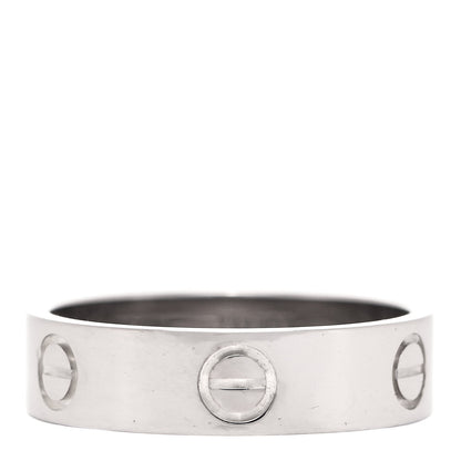Cartier 18K White Gold 5.5mm LOVE Ring 59 8.75 3 of 4