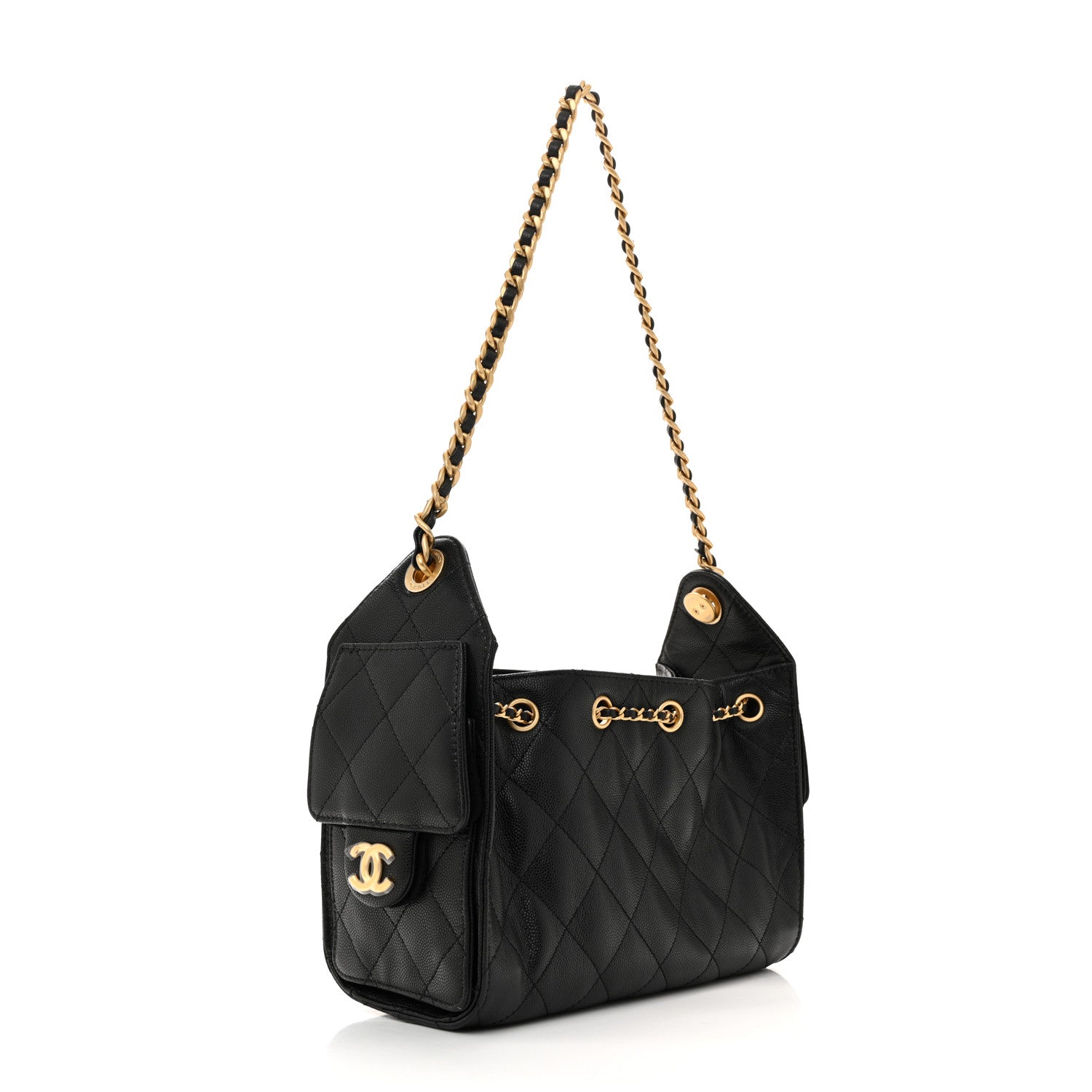 Chanel Caviar Quilted Mini Chanel 25 Handbag Black 3 of 15
