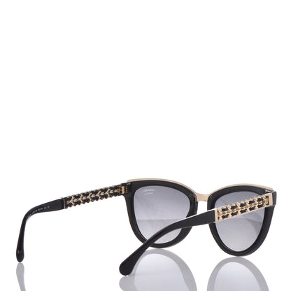 Chanel Lambskin Chain Polarized Sunglasses 5361-Q Black 4 of 7