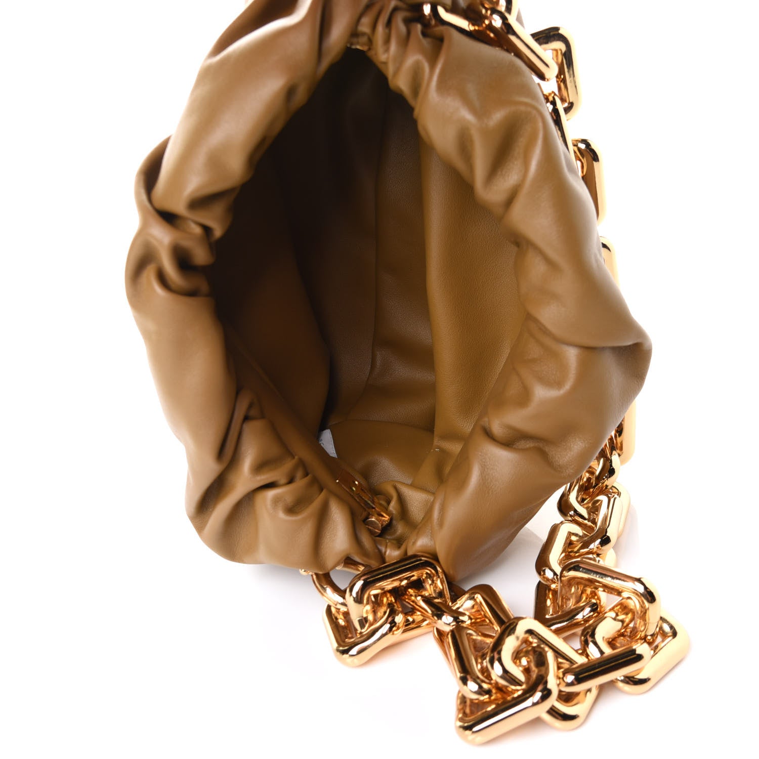 Bottega Veneta Calfskin The Pouch Chain Cammello 4 of 10