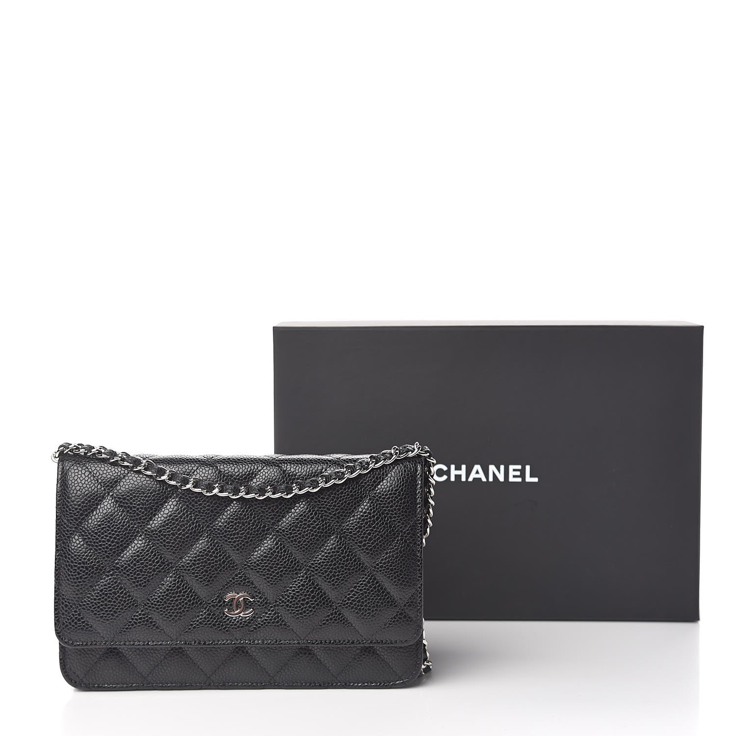 Chanel Caviar Quilted Wallet On Chain WOC Black 12 of 12