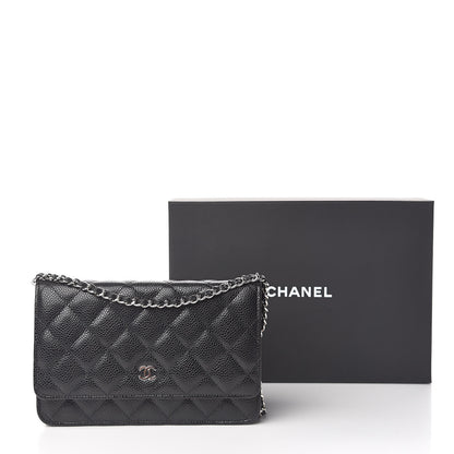 Chanel Caviar Quilted Wallet On Chain WOC Black 12 of 12