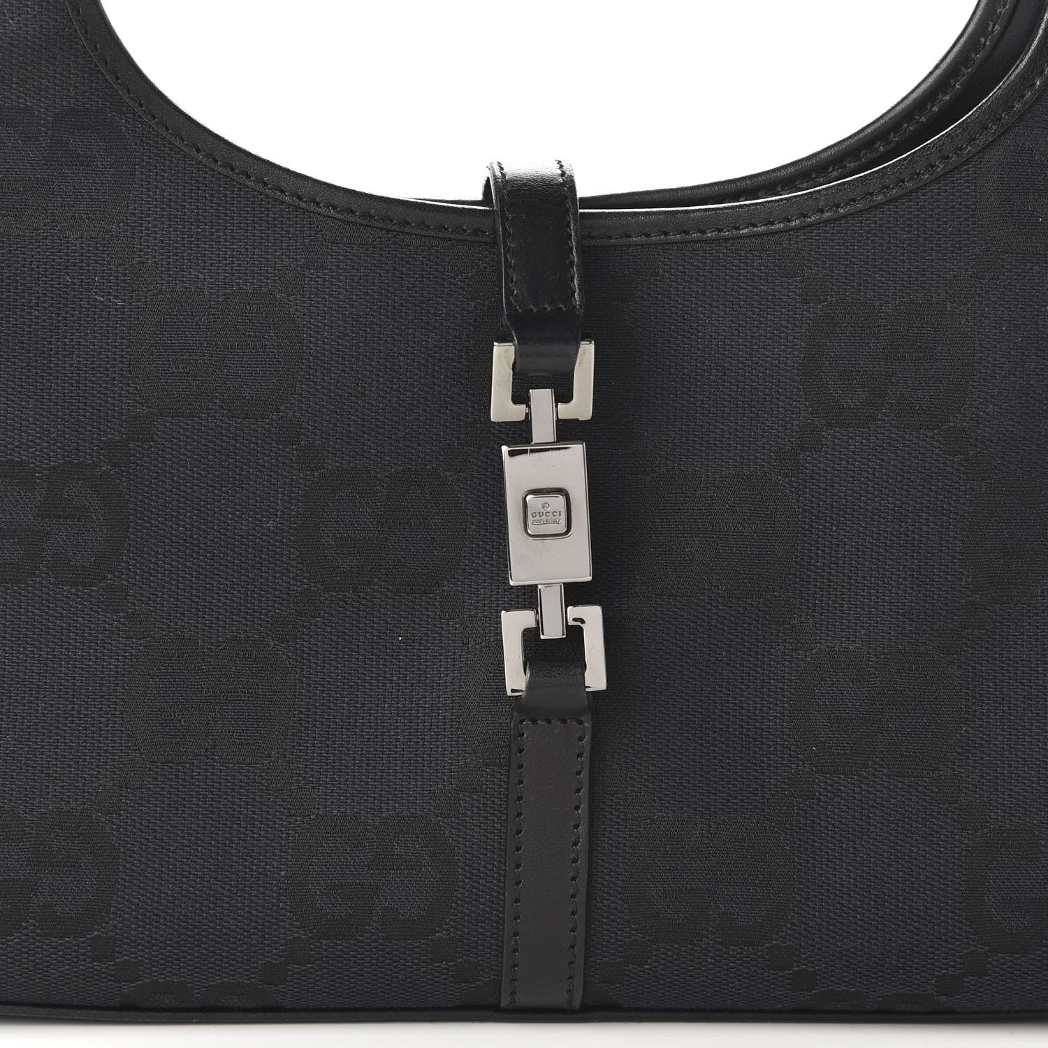 Gucci Monogram Jackie Shoulder Bag Black 10 of 10