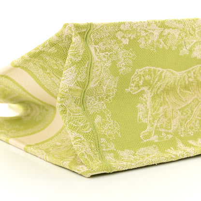 Christian Dior Canvas Embroidered Medium Dioriviera Toile De Jouy Book Tote D-Lite Green 8 of 16