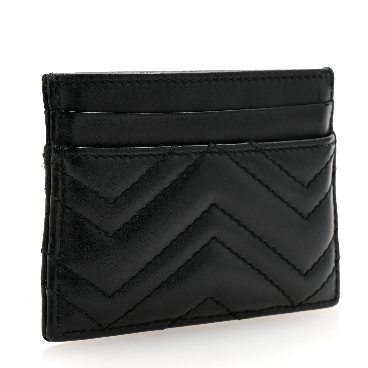 Gucci Calfskin Matelasse GG Marmont Card Holder Black 3 of 7