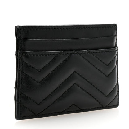 Gucci Calfskin Matelasse GG Marmont Card Holder Black 3 of 7