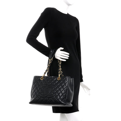 Chanel Caviar Quilted Grand Shopping Tote GST Black 2 of 10