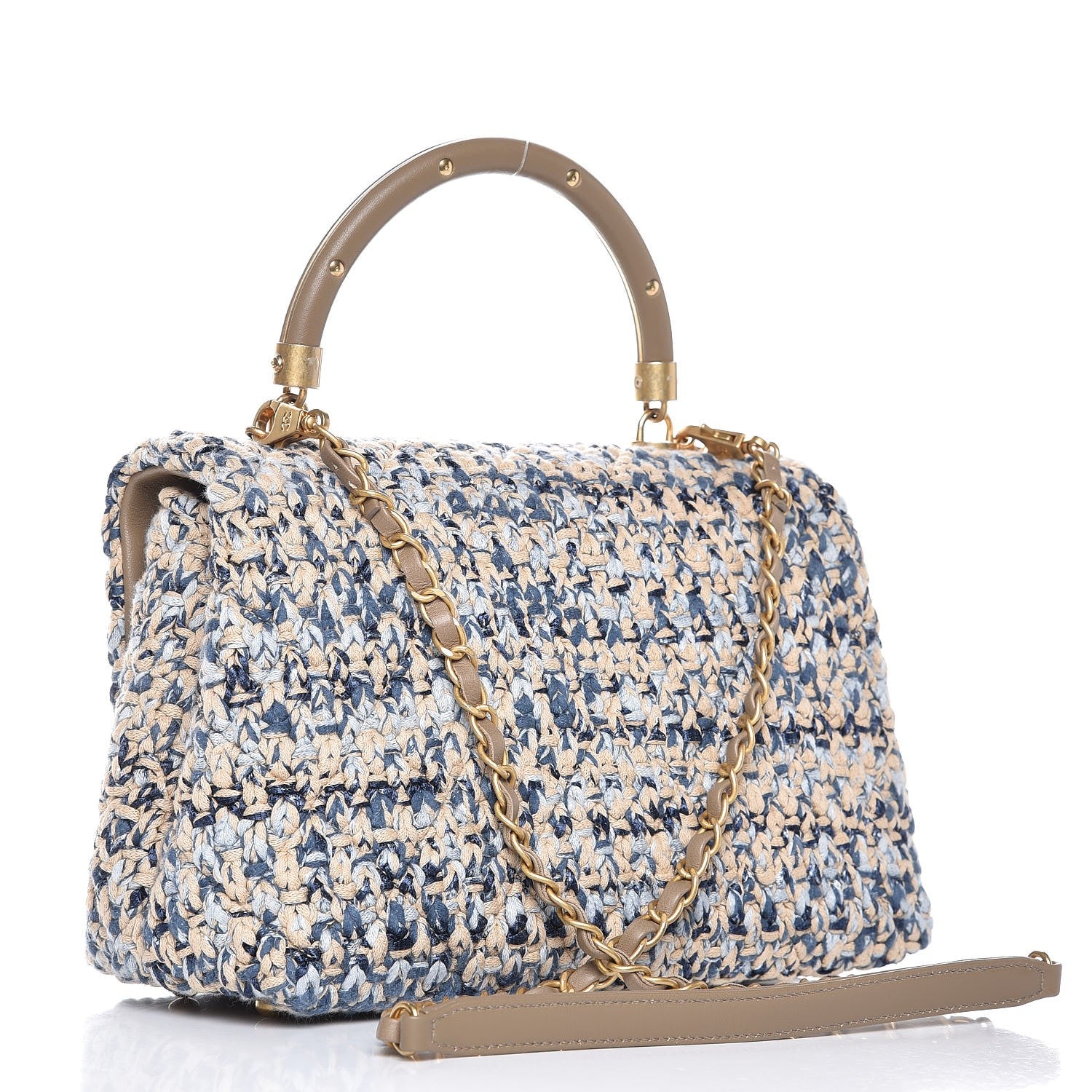 Chanel Crochet Small Coco Handle Flap Beige 3 of 9