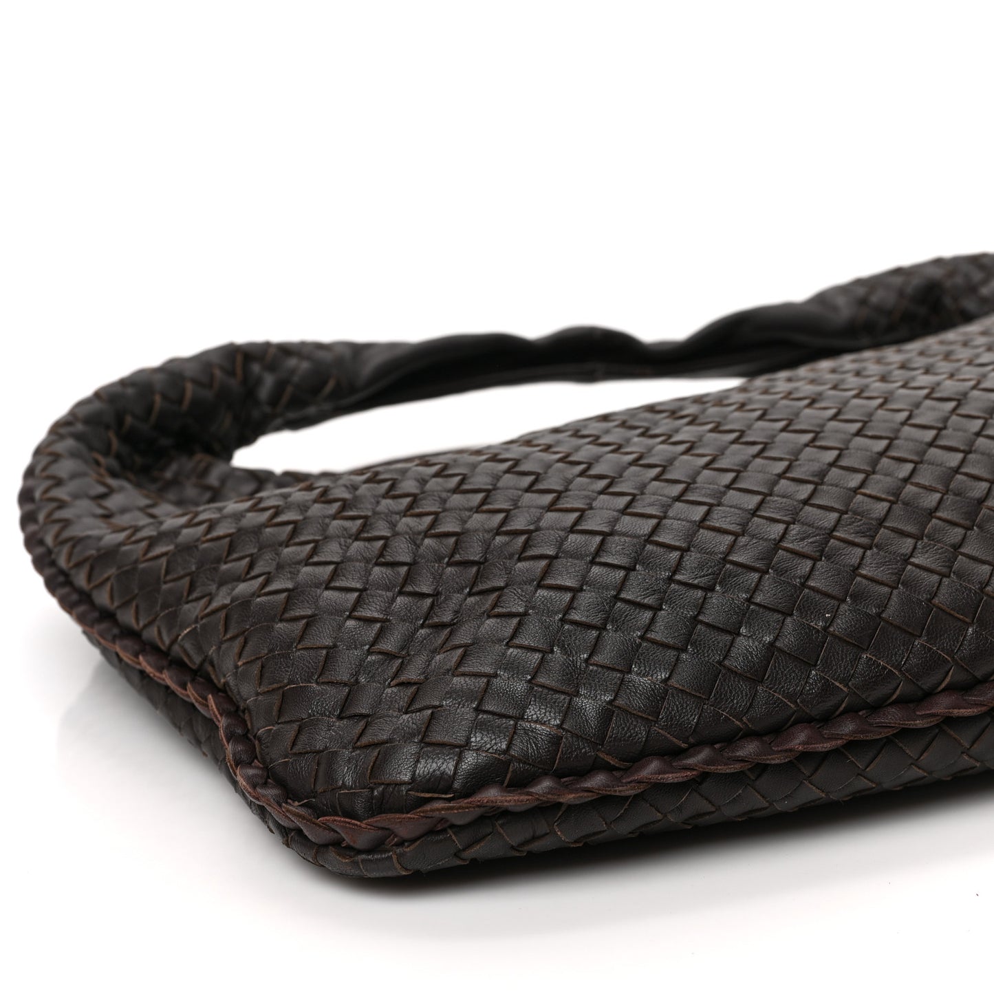 Nappa Intrecciato Large Veneta Hobo Ebano