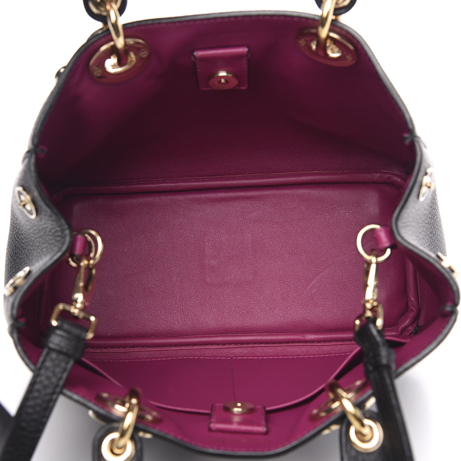 Christian Dior Bullcalf Small Diorissimo Tote Black Rose Indien 5 of 9