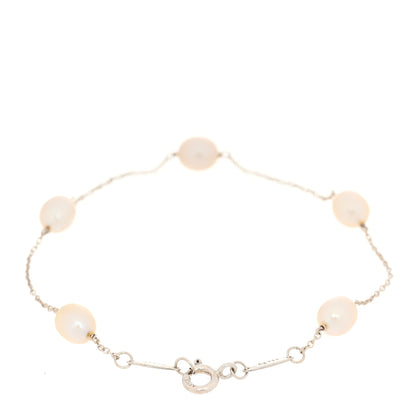 Tiffany Sterling Silver Cultured Pearl Elsa Peretti Pearls By The Yard Bracelet 2 of 7