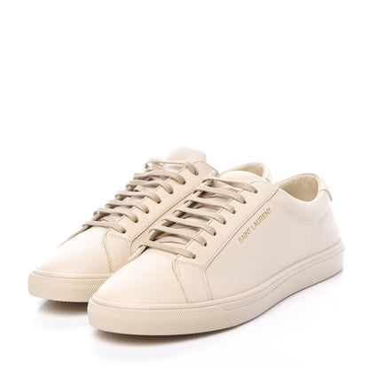 Saint Laurent Calfskin Andy Low Top Sneakers 37 Dark Coquille 3 of 9