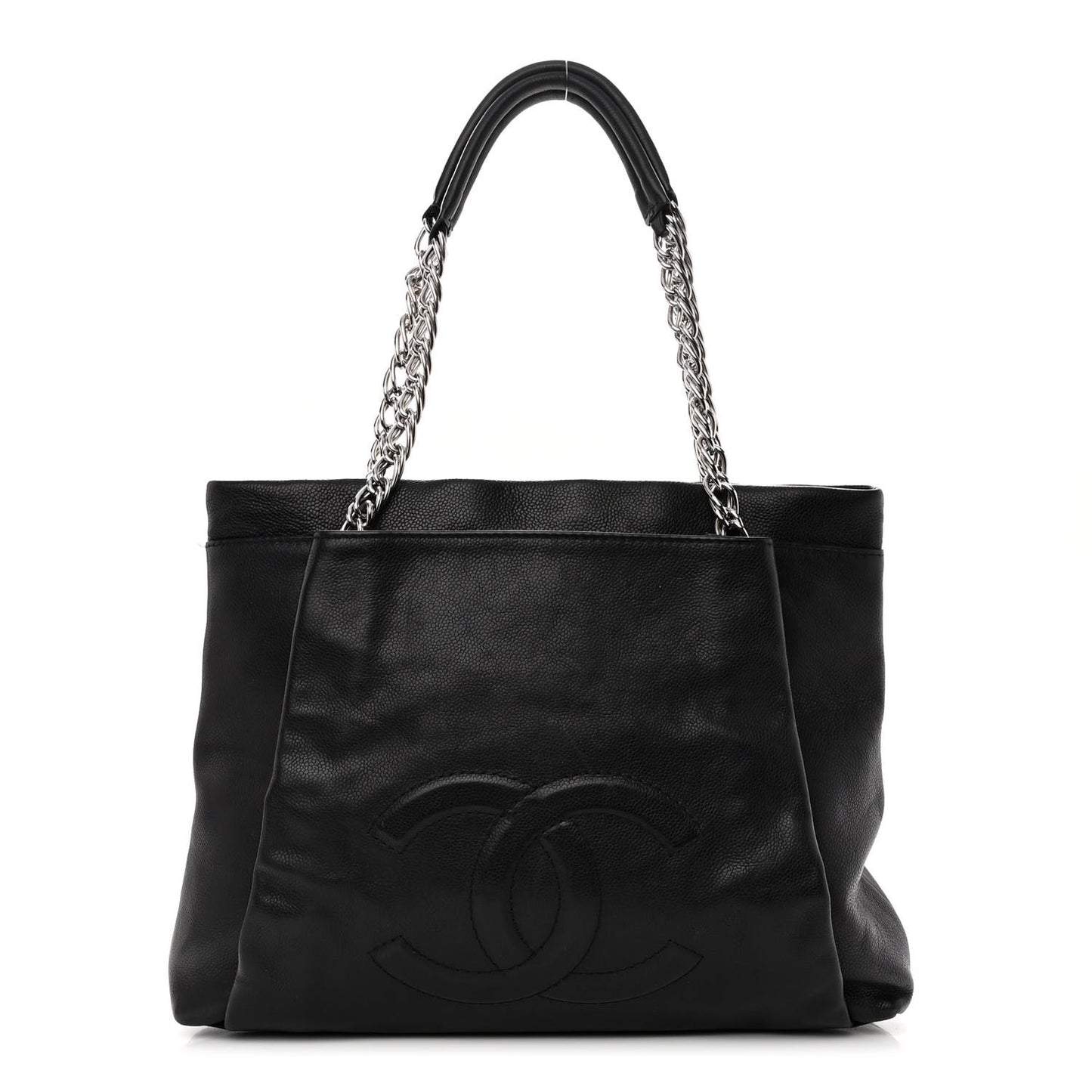 Caviar Large CC Tuck Tote Black