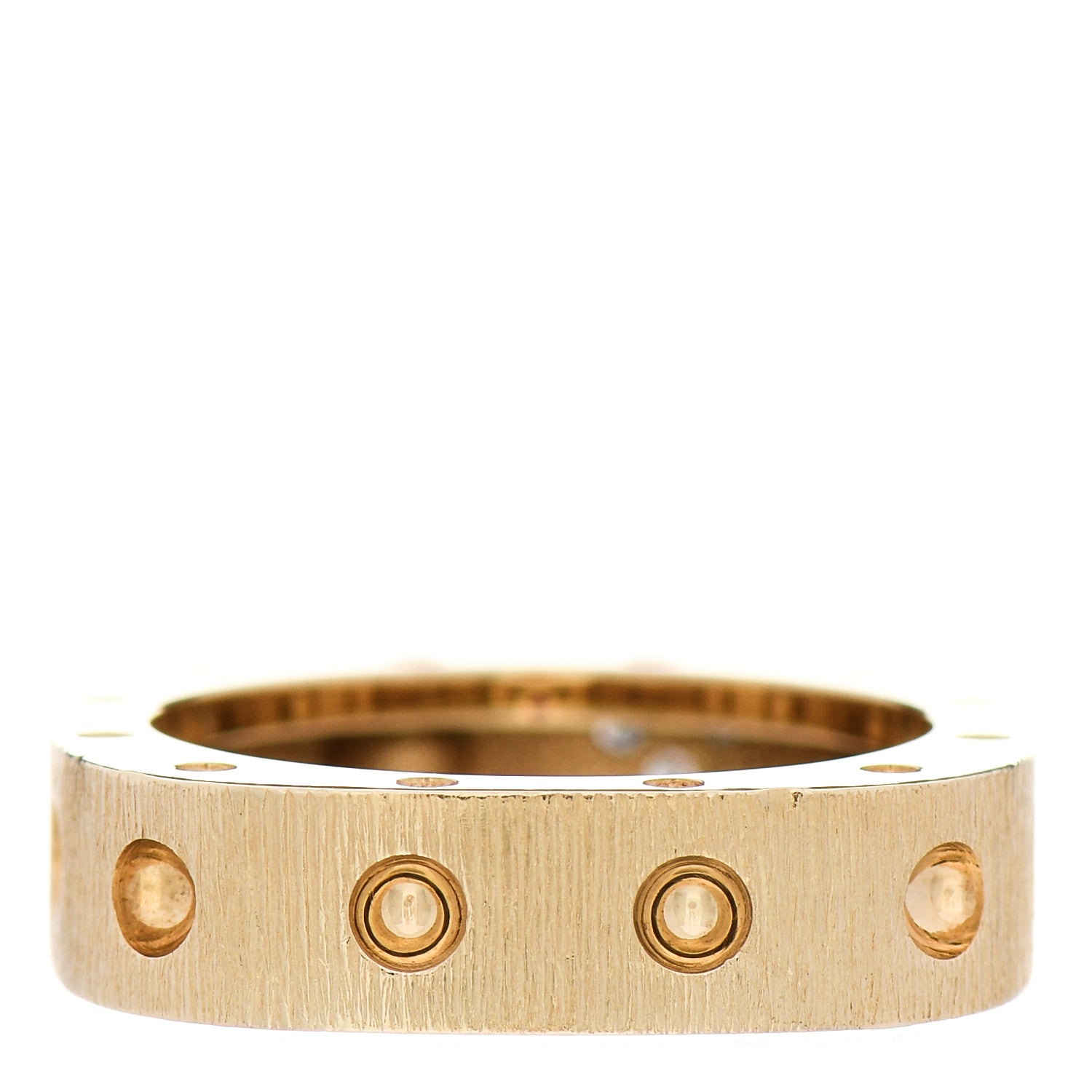 Roberto Coin 18K Yellow White Gold Diamond Pois Mois Band Ring 53 6.5 2 of 4
