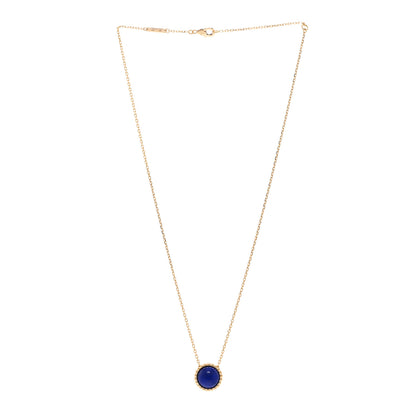 Van Cleef & Arpels 18K Yellow Gold Lapis Lazuli Perlee Couleurs Pendant Necklace 3 of 5