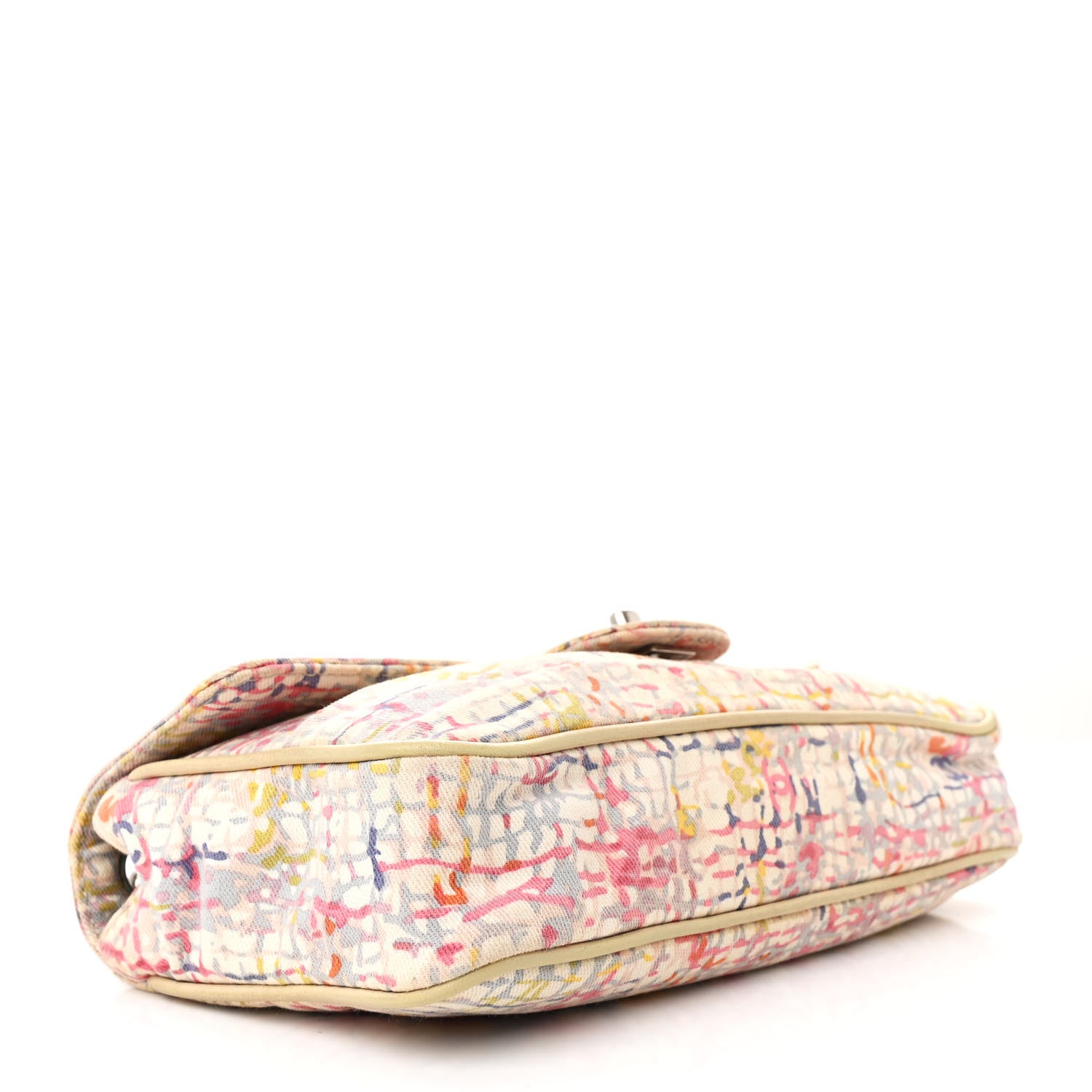Chanel Canvas Watercolor Tweed Print Clover Small Flap Multicolor 4 of 10