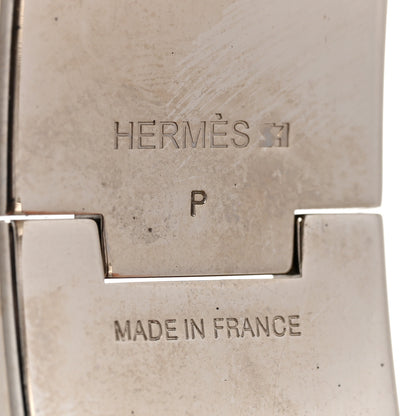 Hermes Enamel Wide Clic Clac H Bracelet GM Orange White 4 of 5