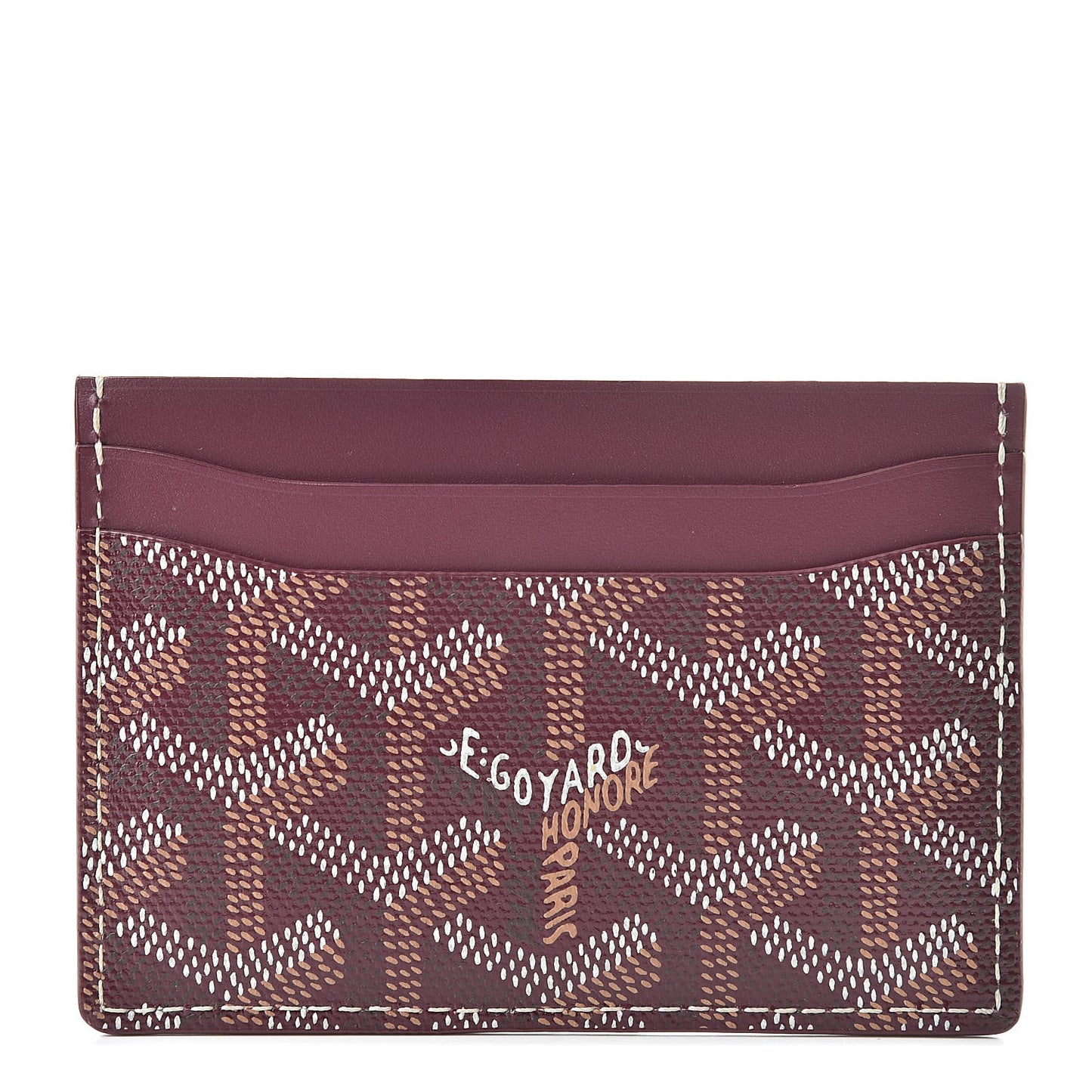 Goyardine Saint Sulpice Card Holder Bordeaux
