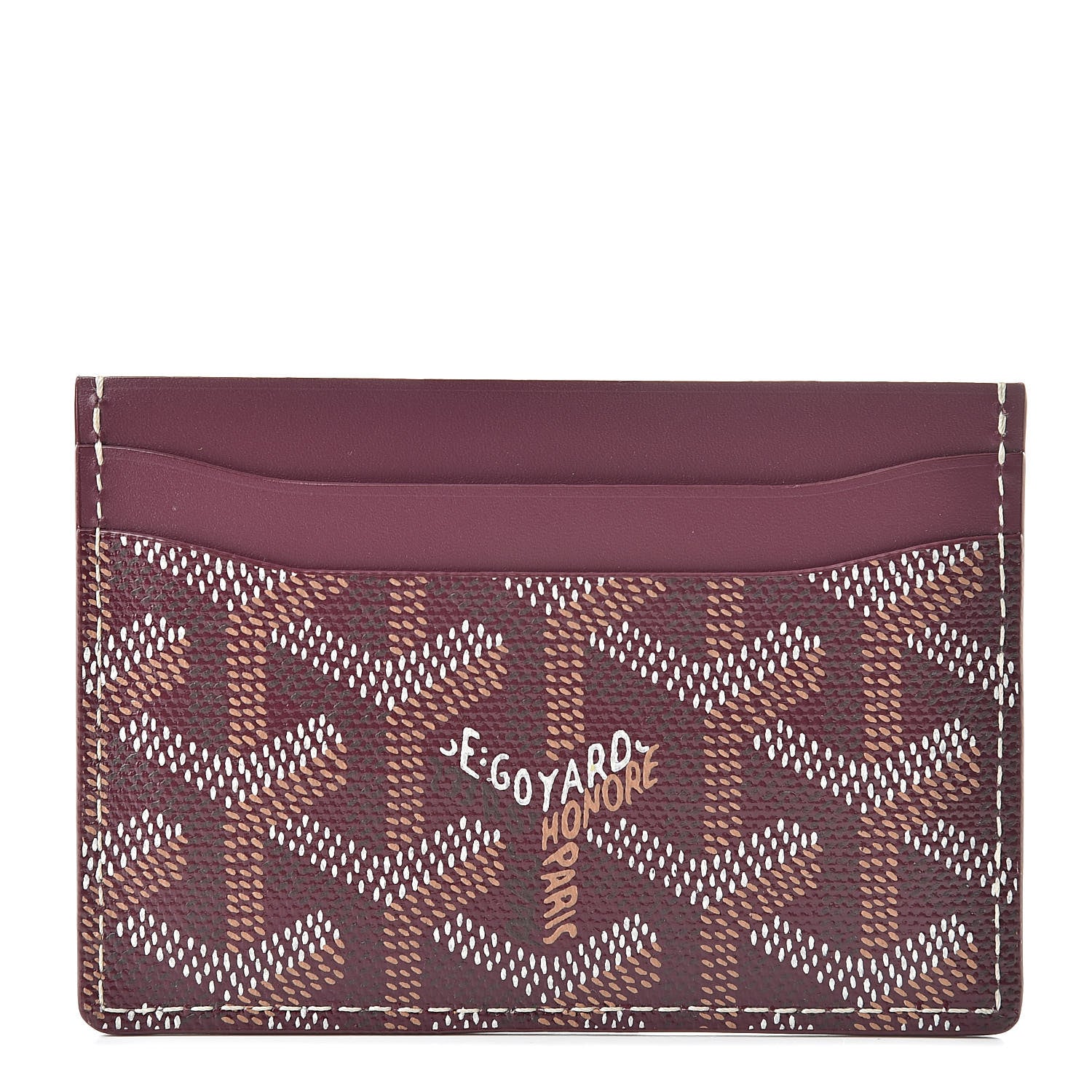 Goyard Goyardine Saint Sulpice Card Holder Bordeaux 1 of 8