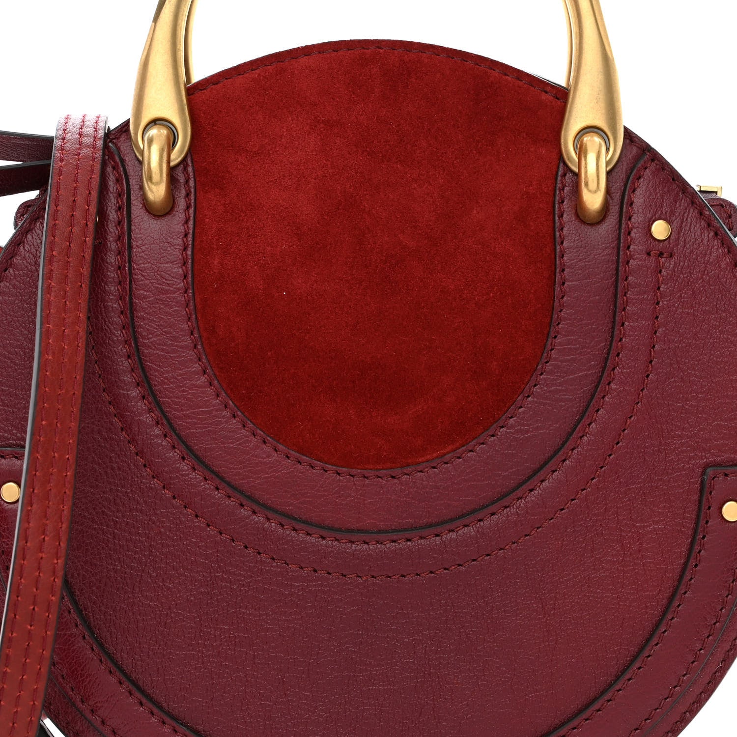 Chloe Calfskin Suede Small Pixie Bag Sienna Red 8 of 10