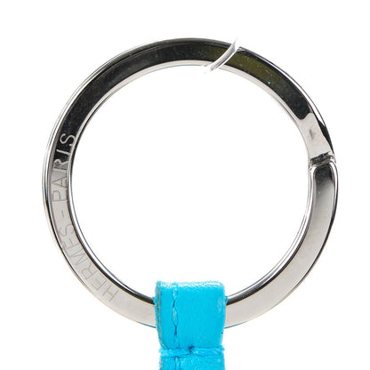Hermes Lambskin Carmen Tassel Key Holder Bleu Azteque 5 of 5