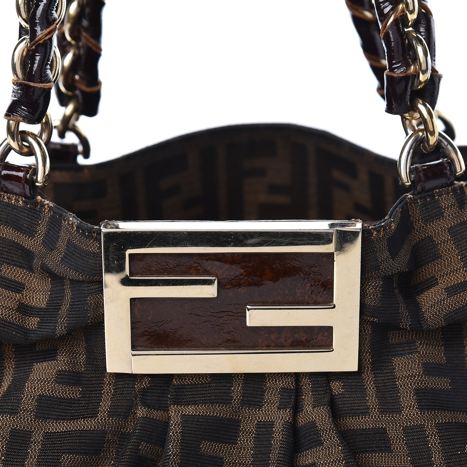 Fendi Zucca Mia Tote Tobacco 7 of 9
