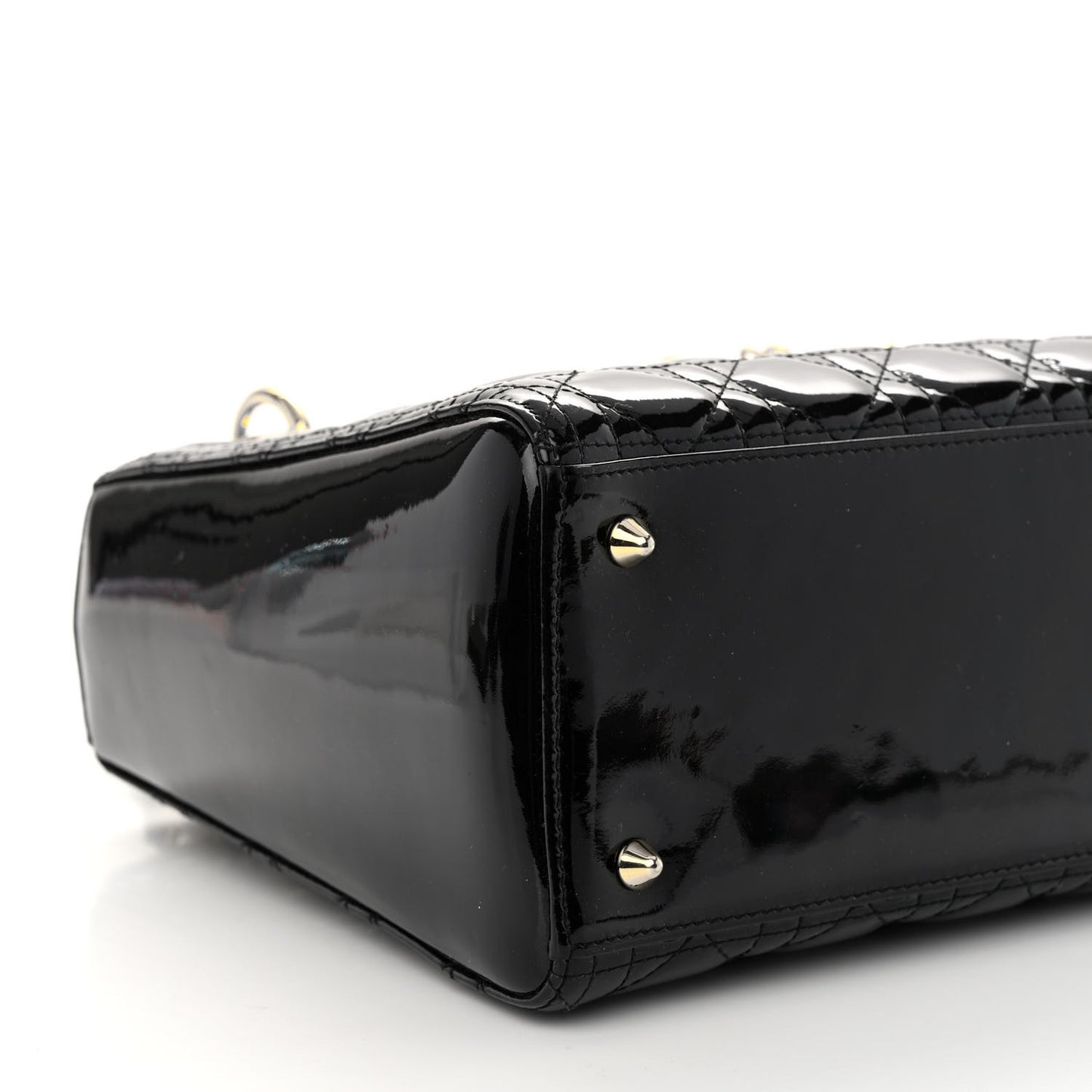 Patent Cannage Medium Lady Dior Black