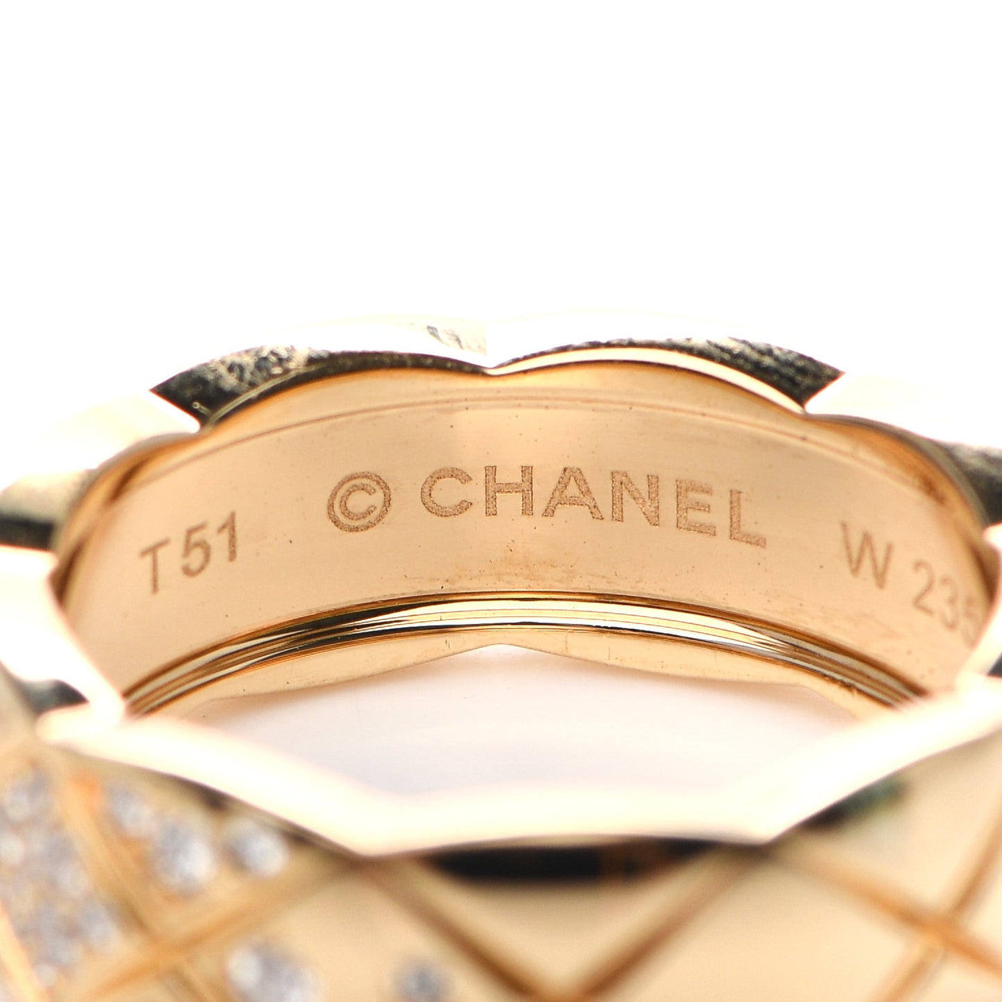 18K Yellow Gold Diamond Small Coco Crush Ring 51 5.75
